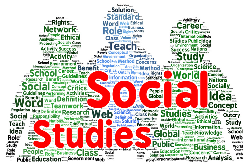 Social studies word cloud shape